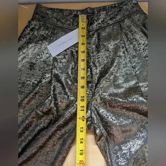 NWT !! French Connection Women’s Alara Molten Metallic Suit Trousers  SIZE 4 - Picture 13 of 15